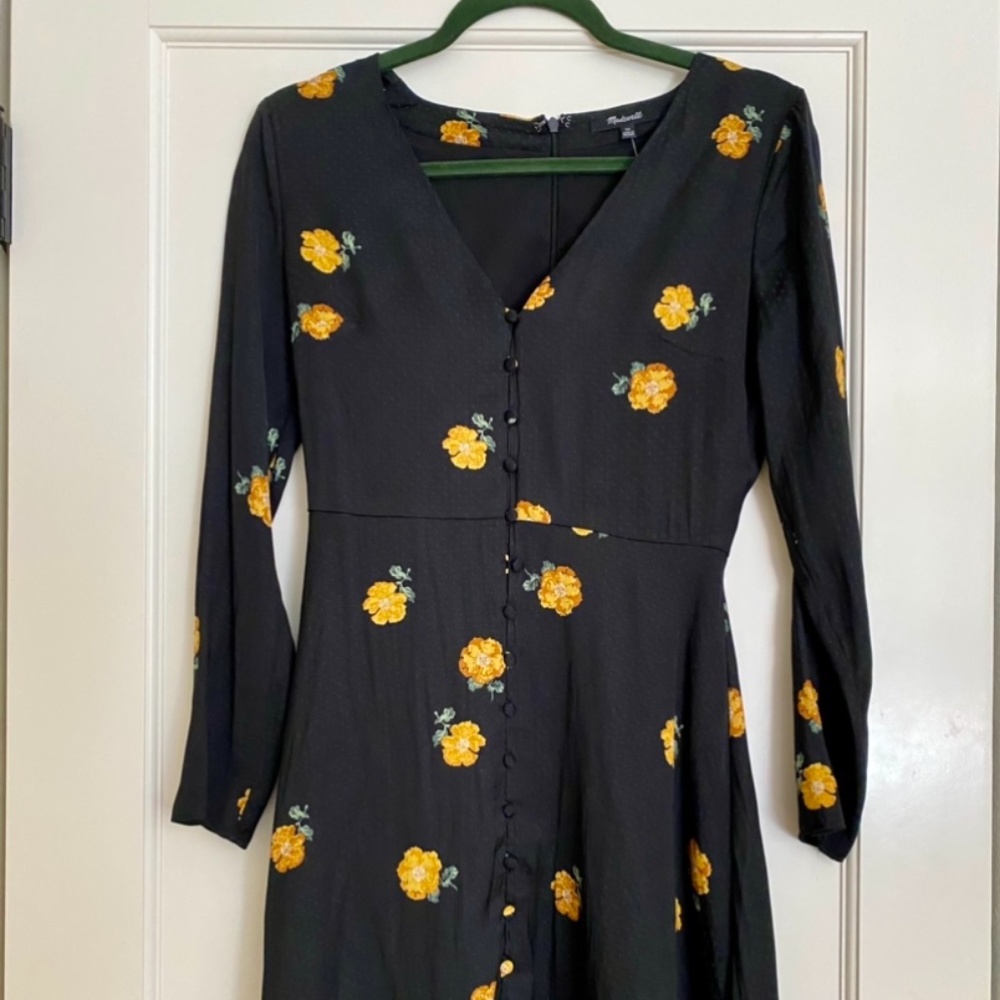 NWT Madewell Button-Up Floral Dress Size 00